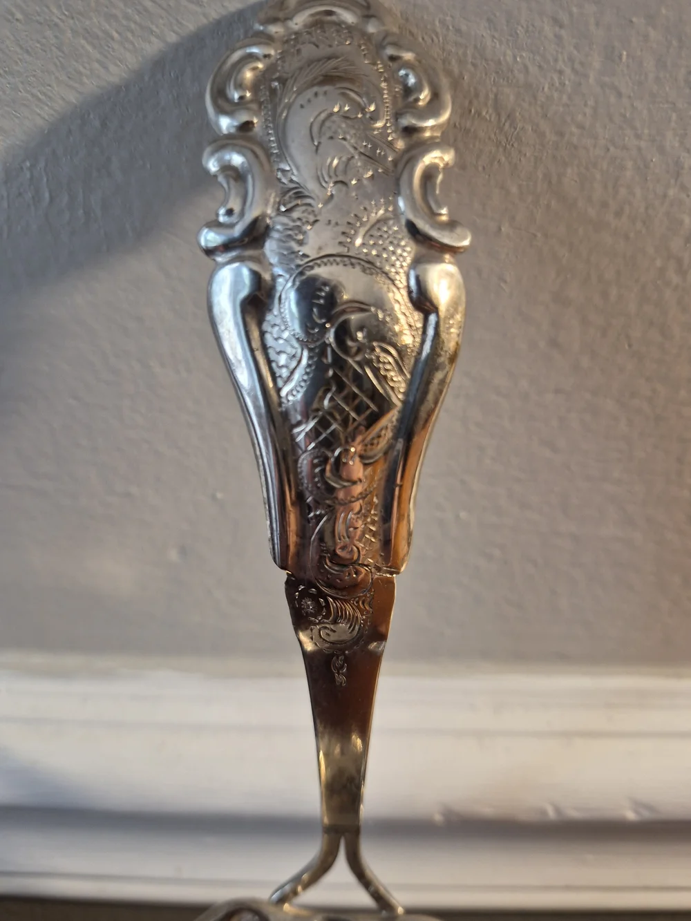 Antique/vintage 1859 To Early 1900's Dutch Sterling Silver Bon Bon/Sugar Spoon
